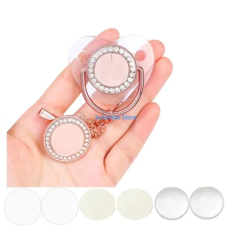 1 Set Ciuccio per neonati a sublimazione termica e Catenella con clip per ciuccio Neonati Massaggiagengive 62CF