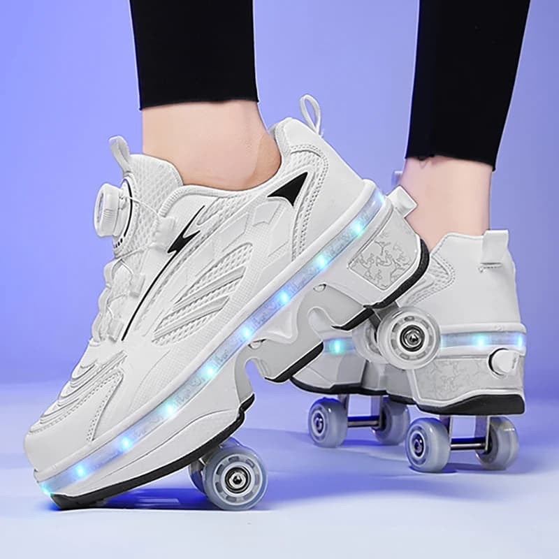 Scarpe sportive a rullo all'aperto scarpe sportive con ruote multifunzionali pattini a rotelle di qualità per ragazzi e ragazze