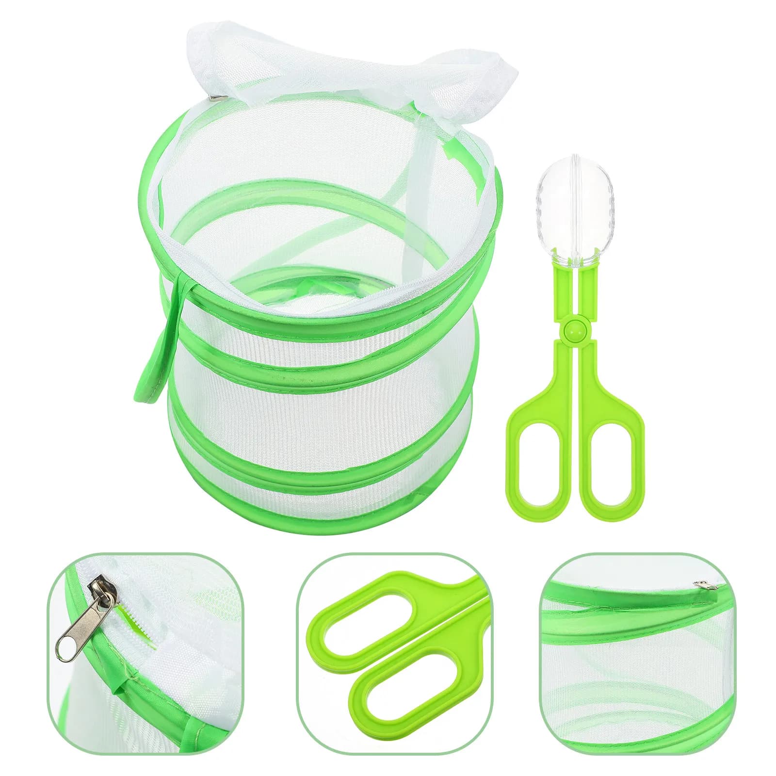 Set Gabbia per Insetti Portatile, Habitat per Farfalle Semi-Trasparente, Rete di Osservazione per Bambini, Studio degli Insetti e Allevamento di Farfalle