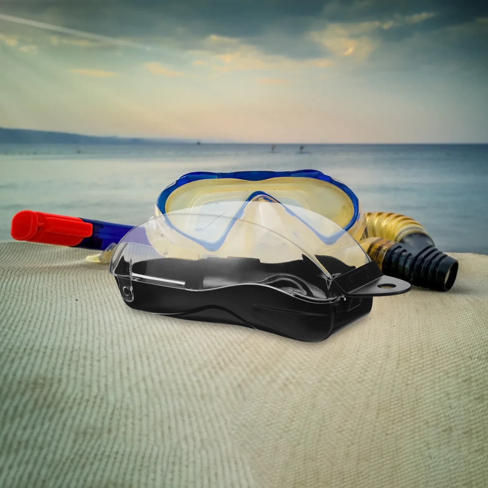 Case for Snorkeling Wallet Rigid Dust Cover with Transparent Dome Cover, Protective Box for Travel Swimwear
