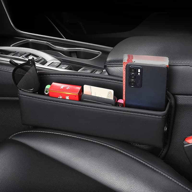 For Mercedes Benz B W247 Class CLA C118 2019 ~ 2025 Car seat Gap Filler Storage box for phones, keys, cards Organizer Bag Accessories