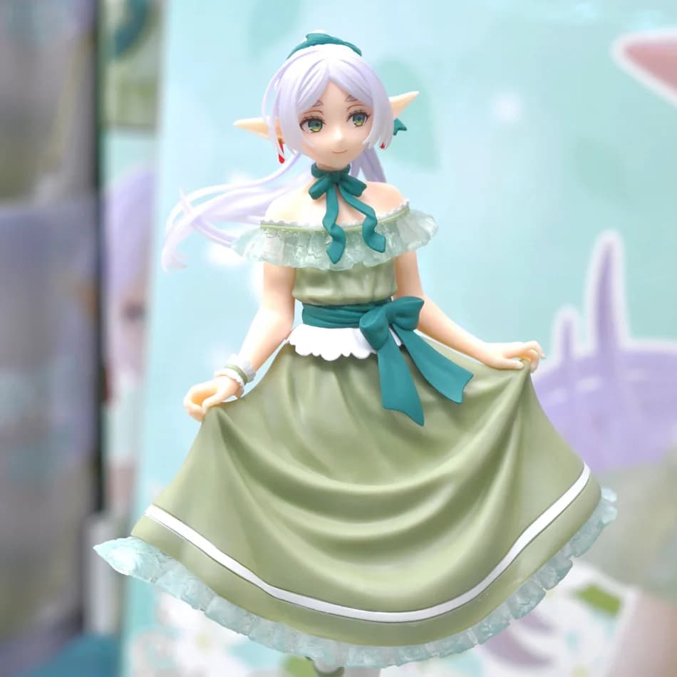 Nuovo in Stock: Statuetta di Frieren da Frieren: Beyond Journey's End, Versione Collezione Abito Verde Collezionabile Anime