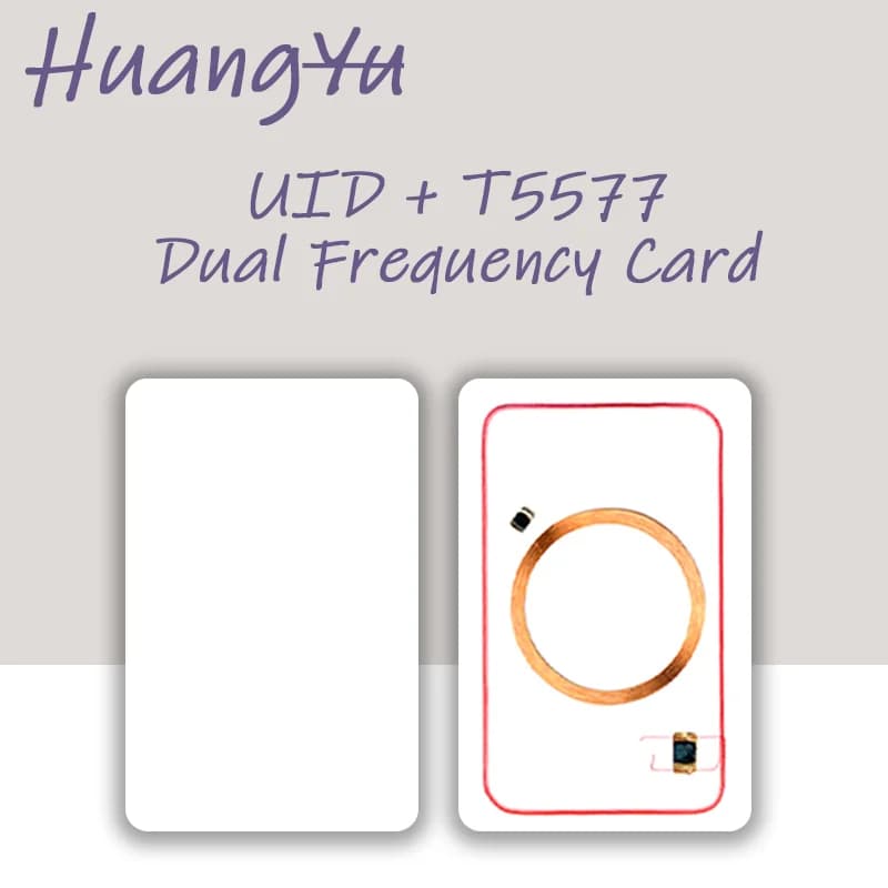 5/10 pz UID T5577 Smart Dual Chip modificabile Magic Card 13.56Mhz Clone Badge 125Khz copia Token RFID riscrivibile NFC 1K S50 Tag
