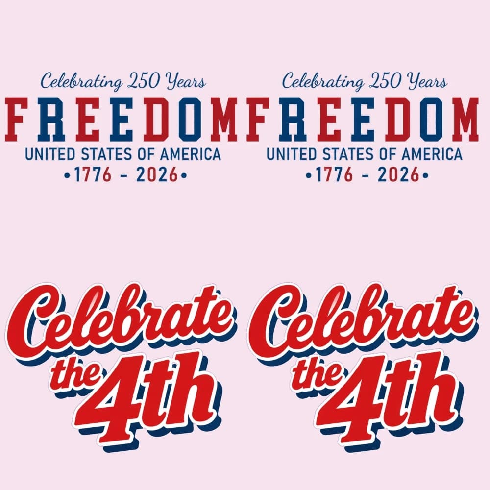 4PCS 9.84in DIY iron on transfers,Freedom United States Celebrate Easy to transfer heat,suitable for T-shirts,washable stickers