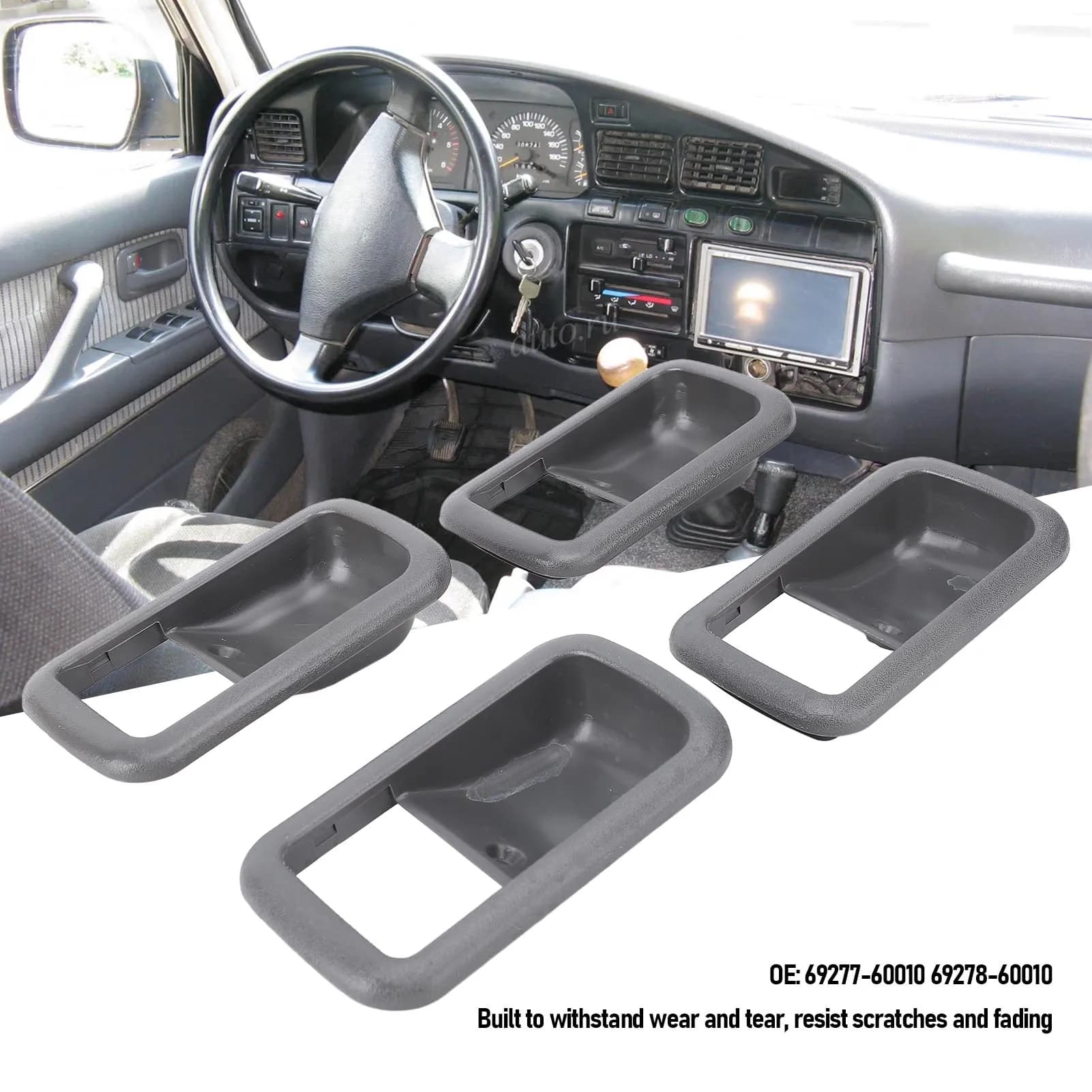 Maniglia per porta interna auto Lunetta antigraffio 69277-60010 Plastica ABS a lunga durata per FJ80 FZJ80 HDJ80 HDJ81 HZJ80 1991-1997