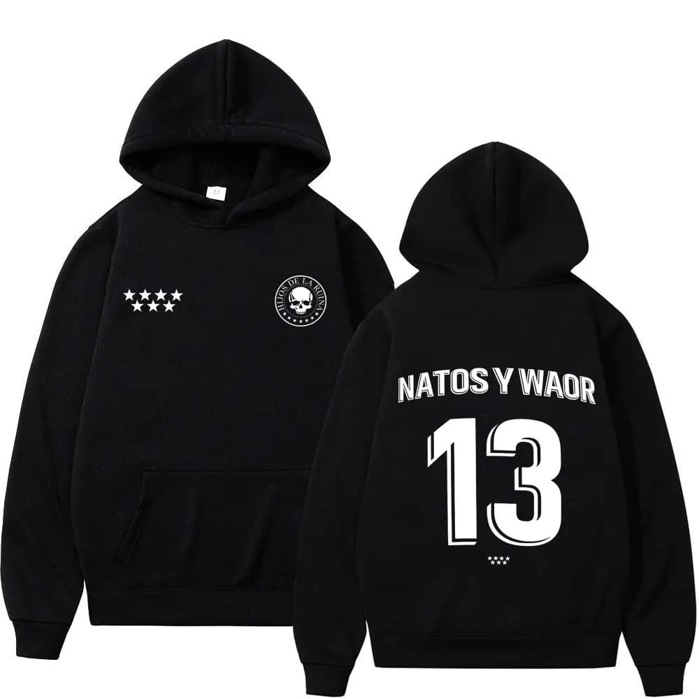 Rapper NATOS WAOR 13 Sweatshirts Men Women Fashion Hip-hop Pullover Autumn Winter Loose Casual Gothic Punk Tracksuit Streetwear