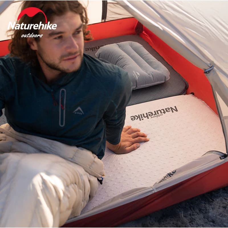 Materasso Gonfiabile Automatico in Schiuma Naturehike, Tappetino da Campeggio Impermeabile, Materasso Autogonfiabile per Una Persona