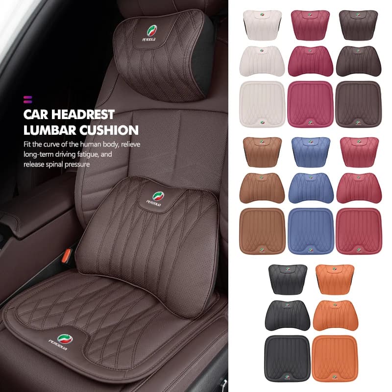 Car Seat Headrest Lumbar Neck Pillow Waist Support Cushion For Perodua Ativa Myvi Bezza Alza Axia Viva Aruz Myvi Gen2 Gen3