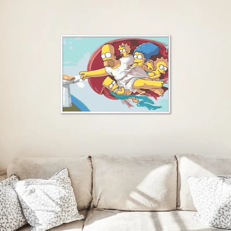 5D Diamond Mosaic Cartoon The Simpsons Full Round/Square DIY Diamond Painting Complete Kit Home Decoration Frameless