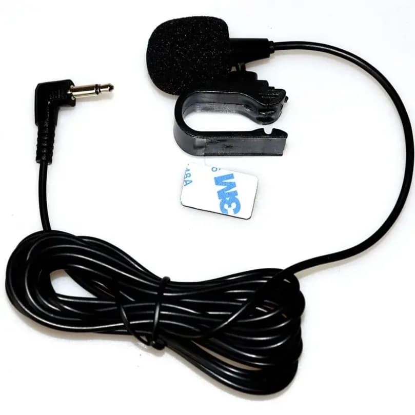 Microfono audio per auto Spina jack con clip da 3,5 mm Microfono stereo mini microfono esterno cablato per professionisti radio DVD automatici
