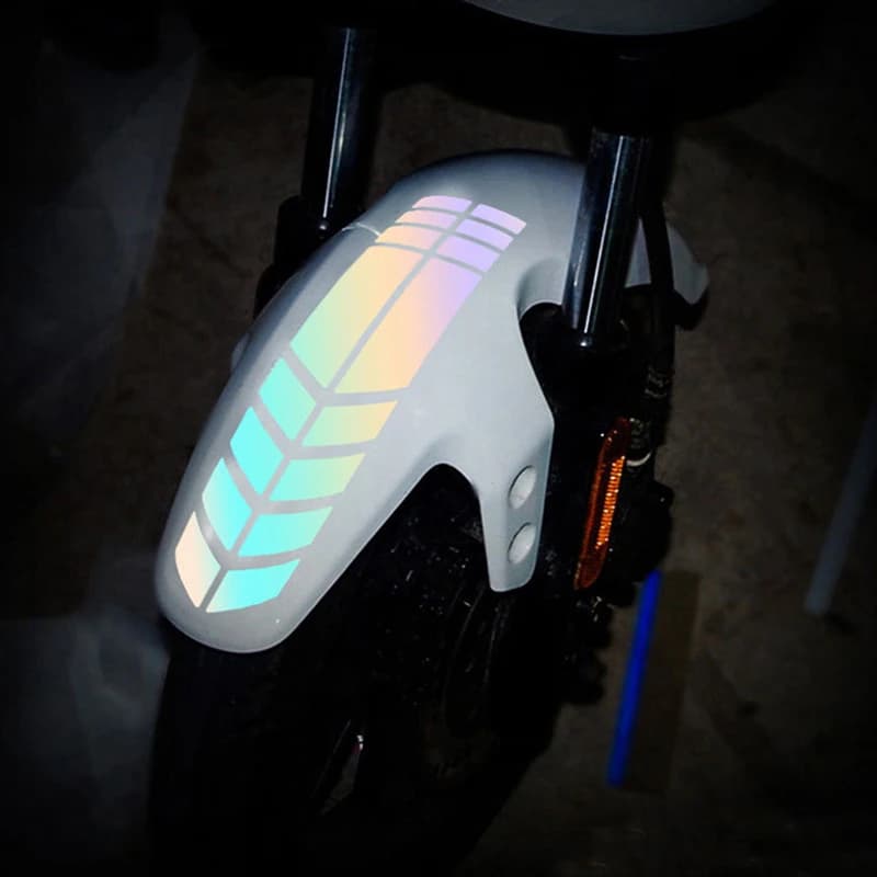 New Universal Motorcycle Reflective Stickers Car Motorbike Scooter Arrow Stripes Decals Waterproof Warning Decoration