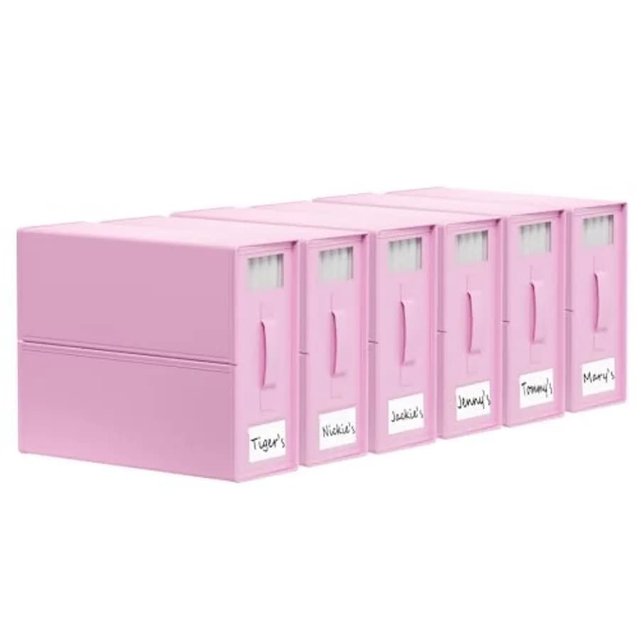 SheetCube Bed Sheet Organizers and Storage 6 Pack, Foldable Linen Closet Organizer with Window and Label, Bedding Folder Storag
