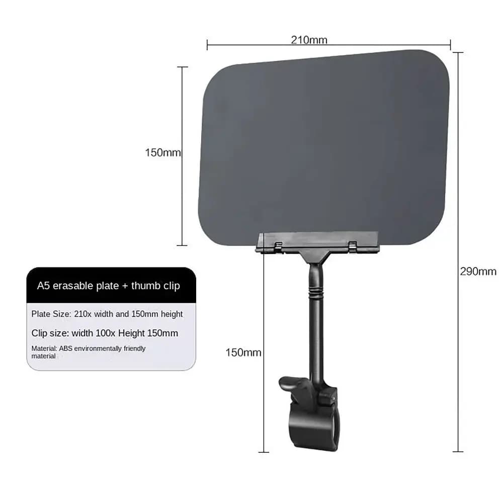 Etichetta Prezzo Lavagna A4 A5 A6 Cancellabile, Espositore Pubblicitario, Etichetta Prezzo Alimenti con Clip, Porta Prezzo Impermeabile