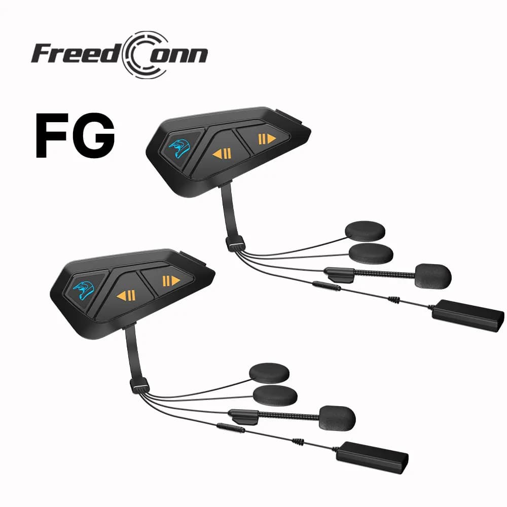 FreedConn Group Interfono per moto Casco Cuffie Bluetooth Musica Condividi Radio FM Comunicatore vivavoce Fino a 12 ciclisti
