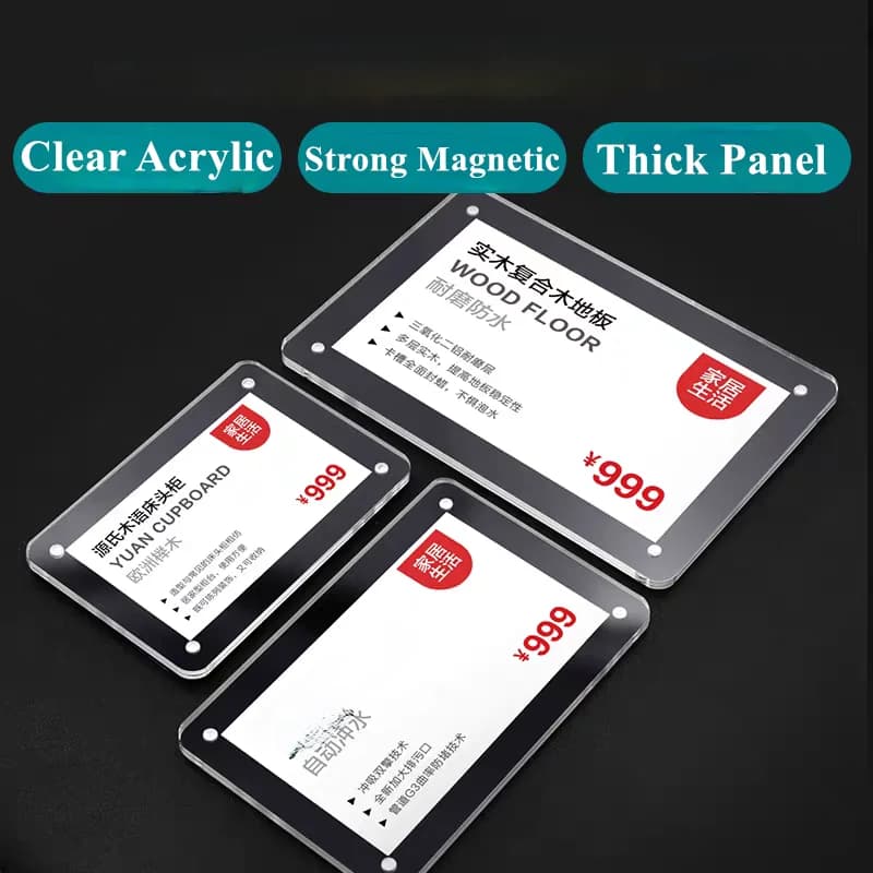 10 Pezzi A6 10x15cm Porta Etichette Adesive Magnetiche, Porta Cartellini Prezzi, Espositore in Acrilico, Porta Menu, Cornice per Poster
