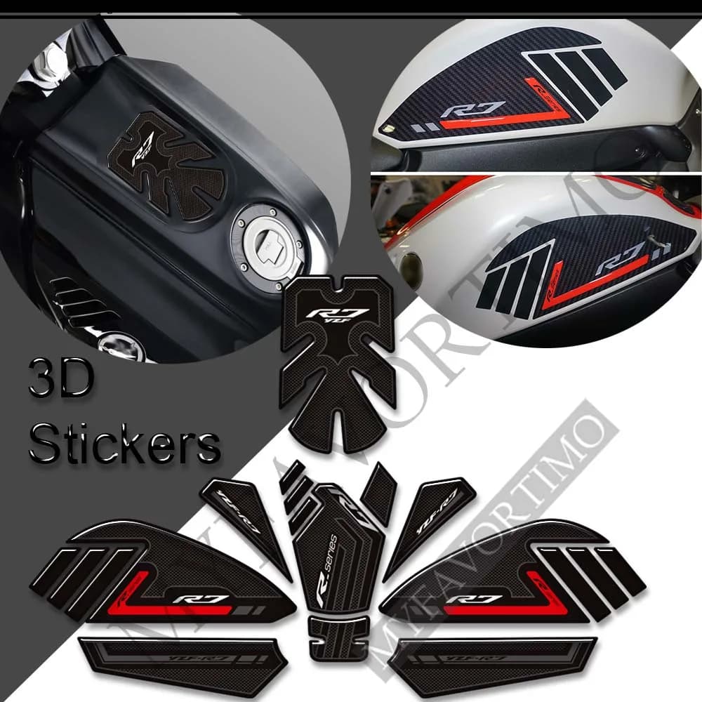 Per YAMAHA YZF-R7 YZF R7 YZFR7 HP Moto Rilievo Del Carro Armato Grips Gas Olio Combustibile Kit Ginocchio Protezione Adesivi Decalcomanie 2022