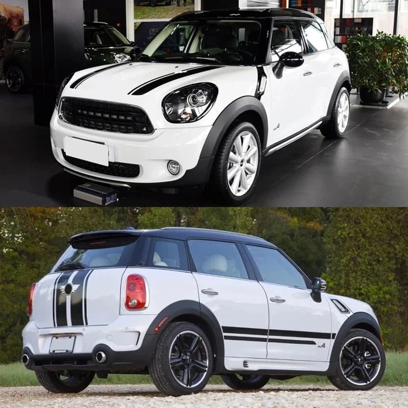 Car Hood Engine Trunk Body Side Skirt Stripes Decals Stickers For Mini Cooper S JCW R60 Countryman Decoration Car Accessories