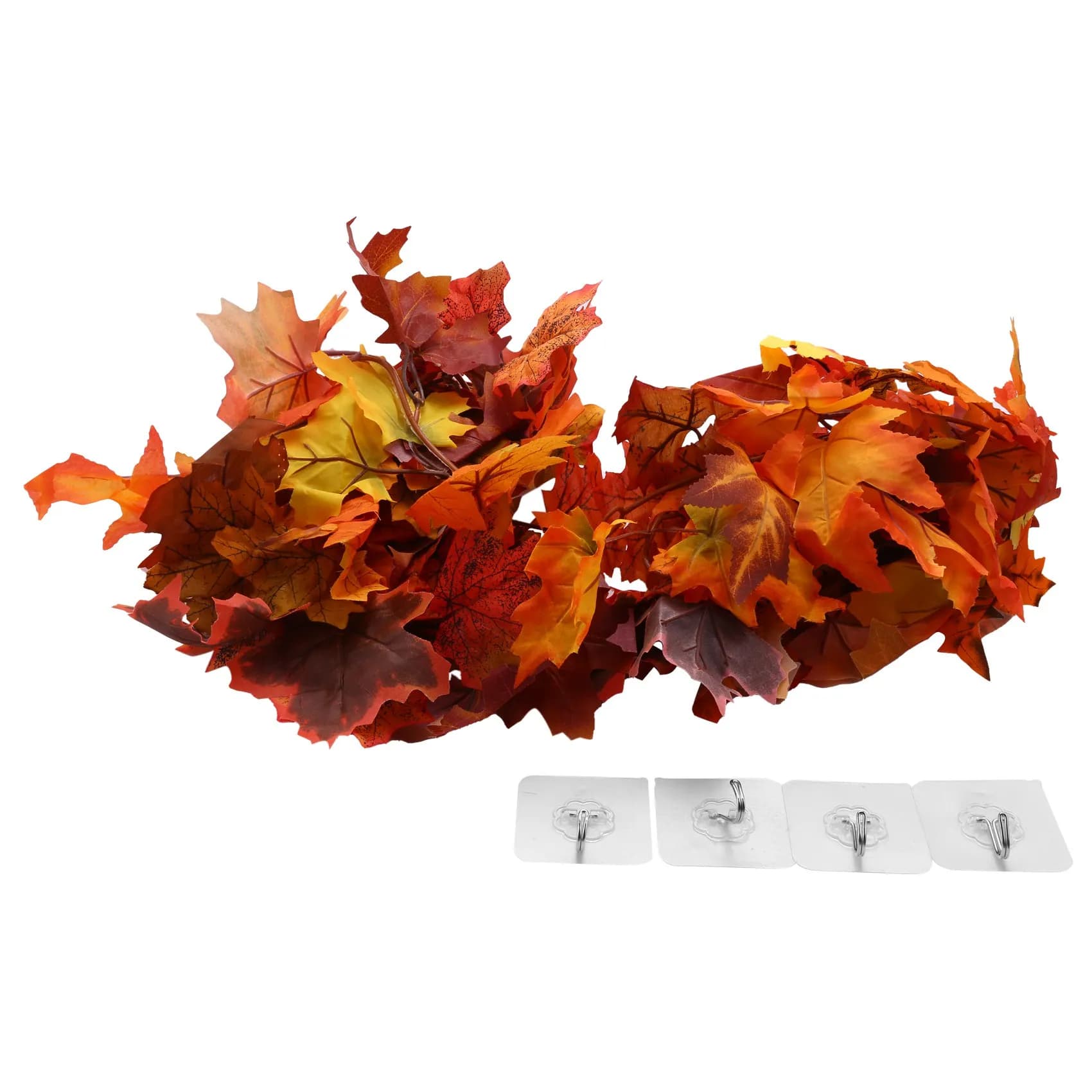 AA94-2 Ghirlanda di foglie d'acero artificiali autunnali, decorazione autunnale da appendere per casa, giardino, parete, porta, sfondo, caminetto