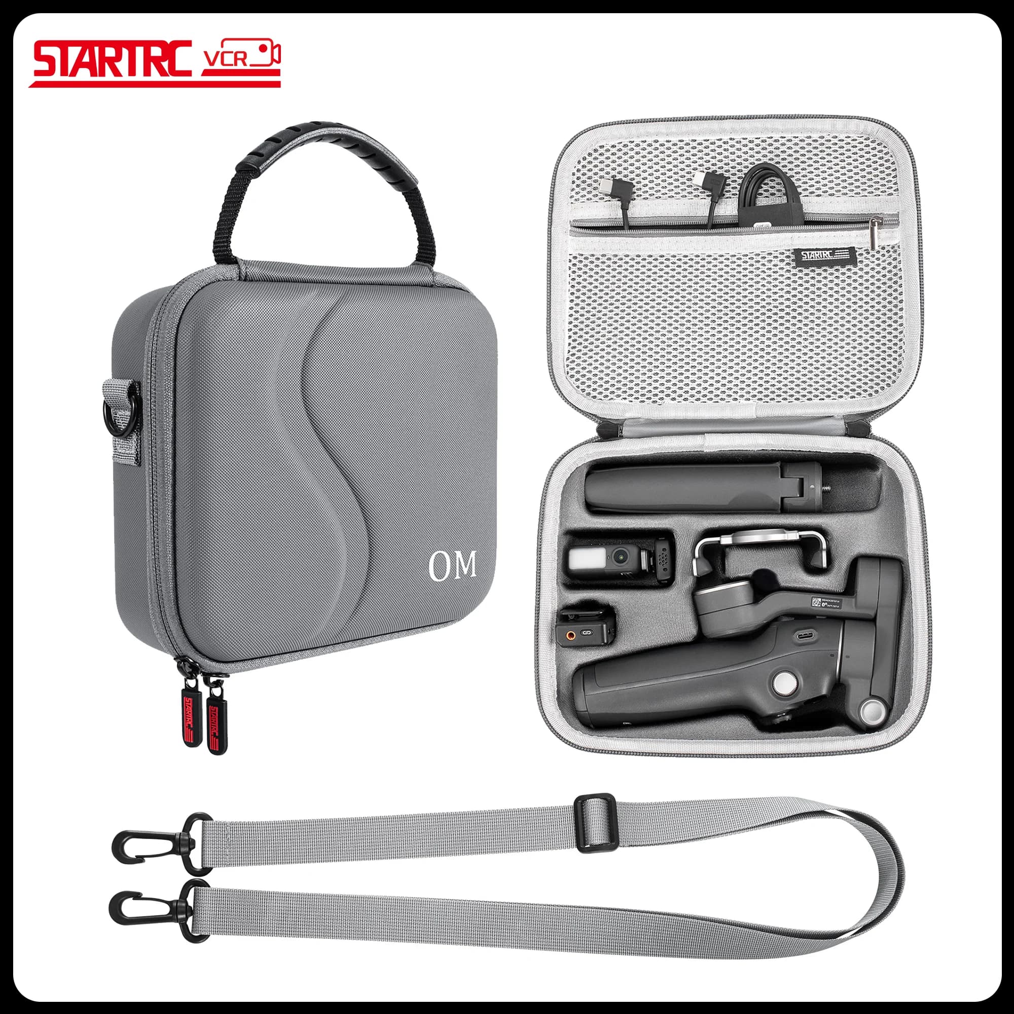 Custodia da trasporto OM8 per DJI OM7/7P, borsa a tracolla portatile in PU, borsa da viaggio per accessori DJI Osmo Mobile 7 8
