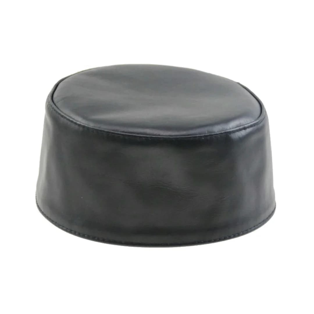 Muslim Prayer Hat for Men in Real Pecora Leather, Islamic Copricapo for Saudi Arabia and India, Islamic Clothing Accessories