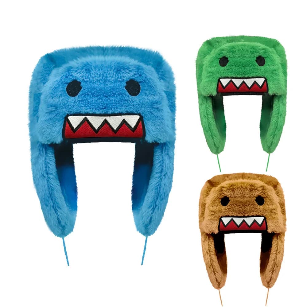 Winter Warm Bomber Hat Cute Cartoon Animated Anime Berretto Russian Colbacco Gorras for Boy Girls Hat bomber often in outdoor velvet for skiing