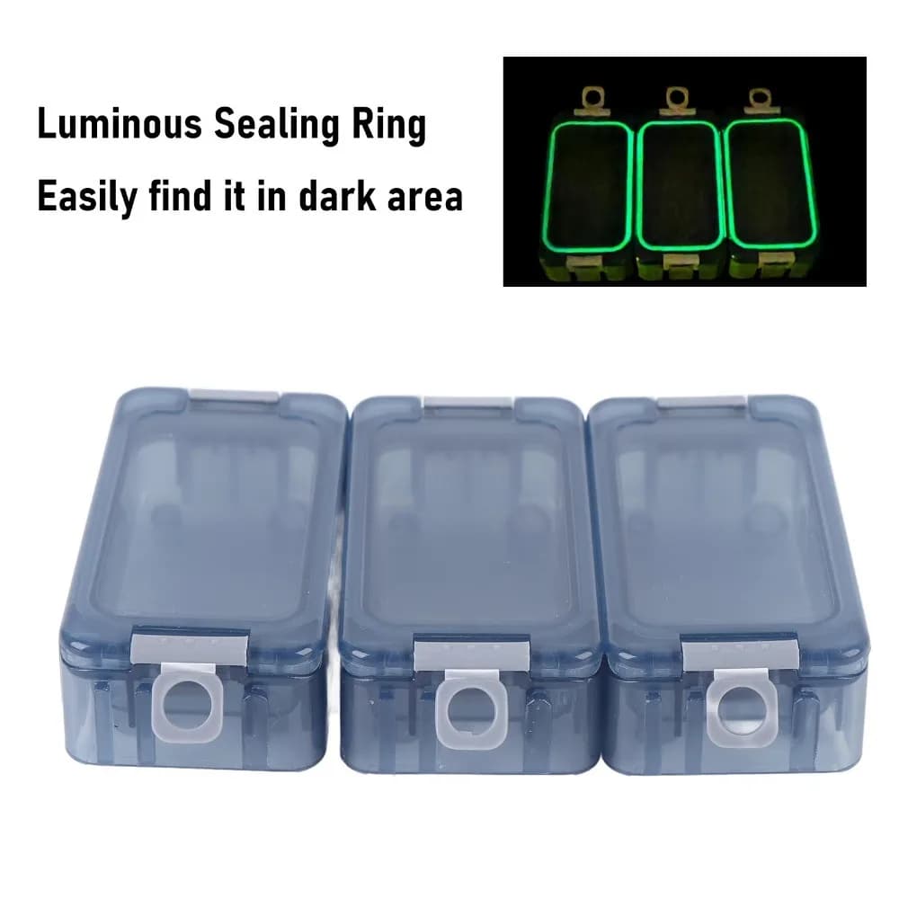 4pcs Durable Luminous Fishing Lure Box Lightweight 80*41.5*24mm Fishing Tackle Box Small Plastic Fishing Bait Box Sea Fishing