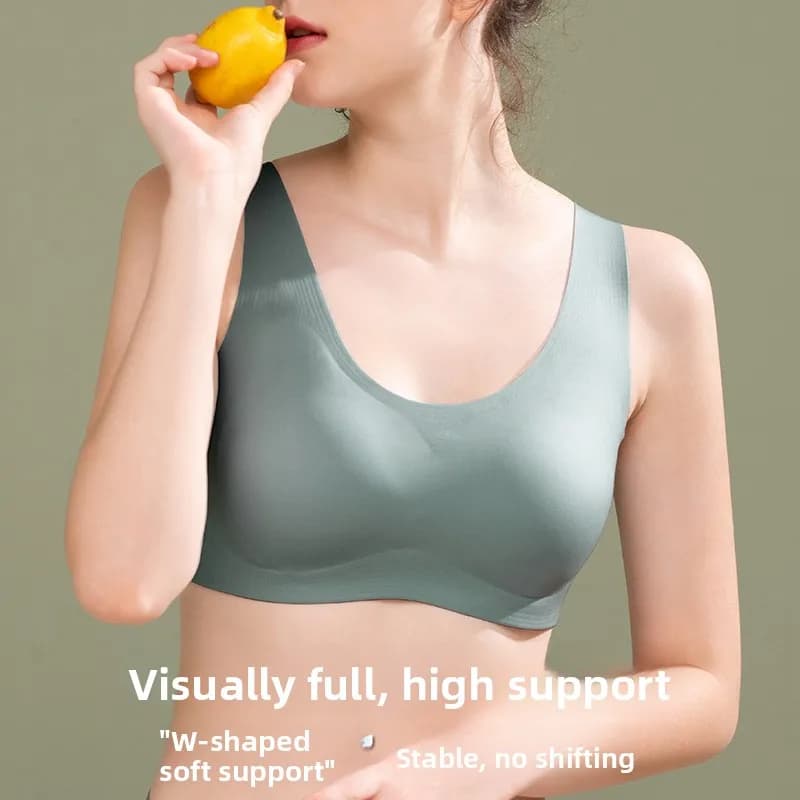 Reggiseno sportivo da donna con fascia larga in gel, senza ferretto, con schiena incrociata, reggiseno push-up confortevole per giovani donne, ideale per l'estate