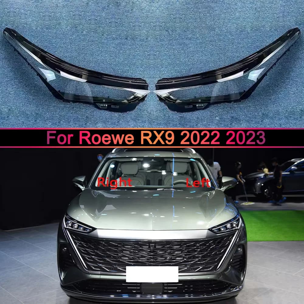 Car Front Headlight cover For Roewe RX9 2022 2023 Car Accessories Headlight Cover Shade Lampshade Lens Headlamp Shell Plexiglass