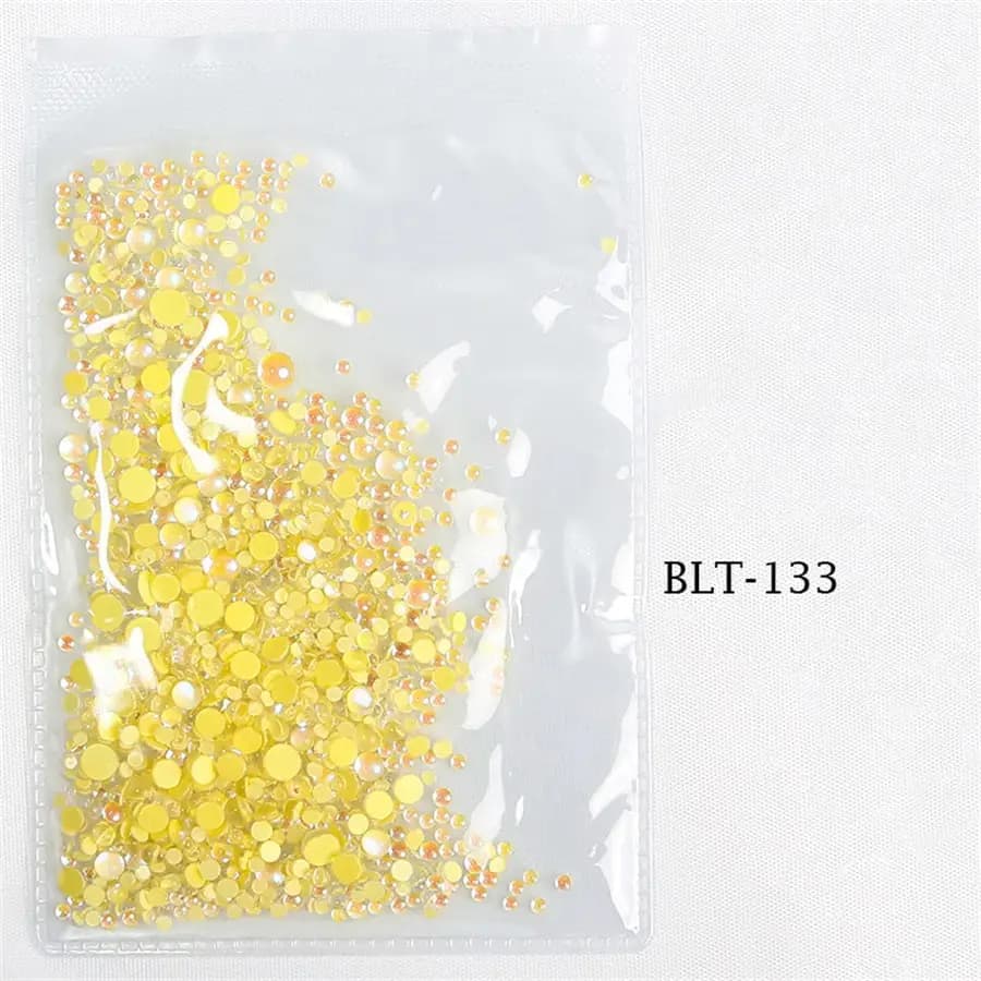 1440 pz/pacco vetro Nail Art decorazione multicolore FlatBack mezzo rotondo strass cristallo sirena perline fai da te cassa del telefono mestiere