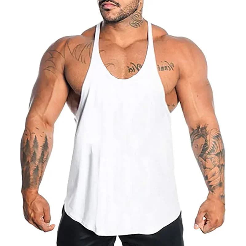 Gilet da corsa Uomo Felpa senza maniche Canotte da palestra Bretelle Canotta per fitness Bodybuilding Camicia Muscle Stringer Abbigliamento