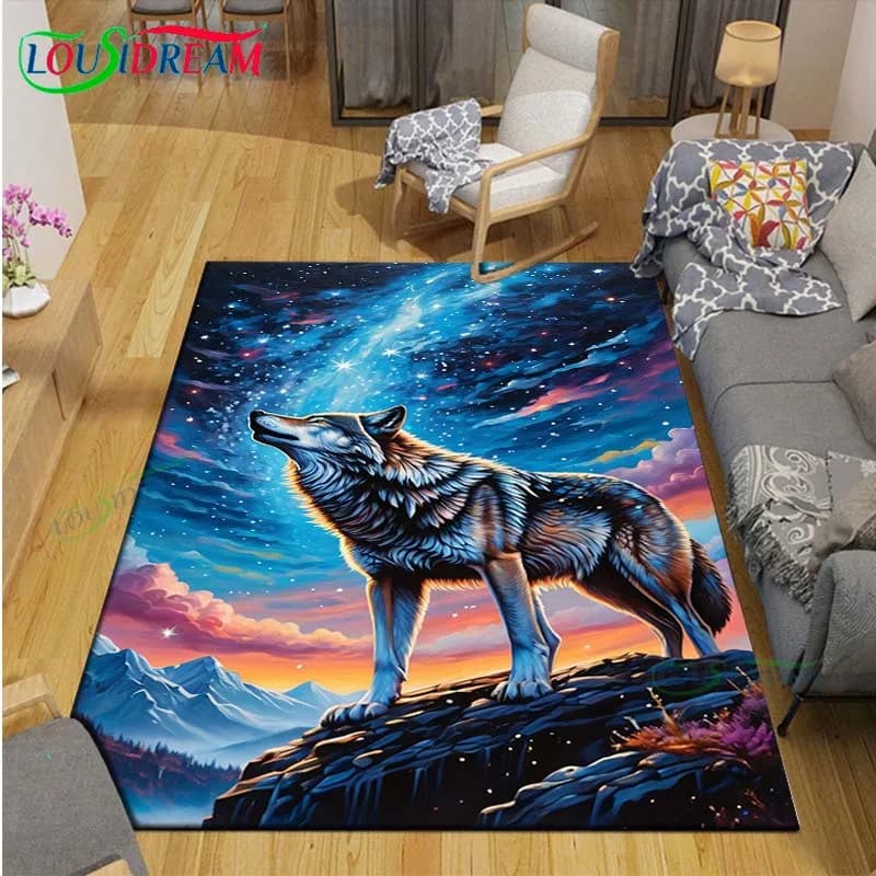 Wolf Carpet Room Decor Bedroom Mats Carpet Yoga Photography Tips Area Carpet Birthday Gift Carpet Souls