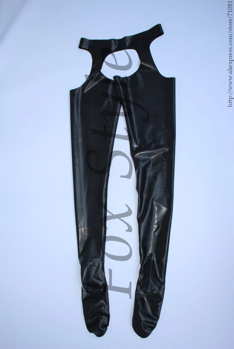 pantaloni legging in lattice di gomma naturale sexy (inclusi guanti)