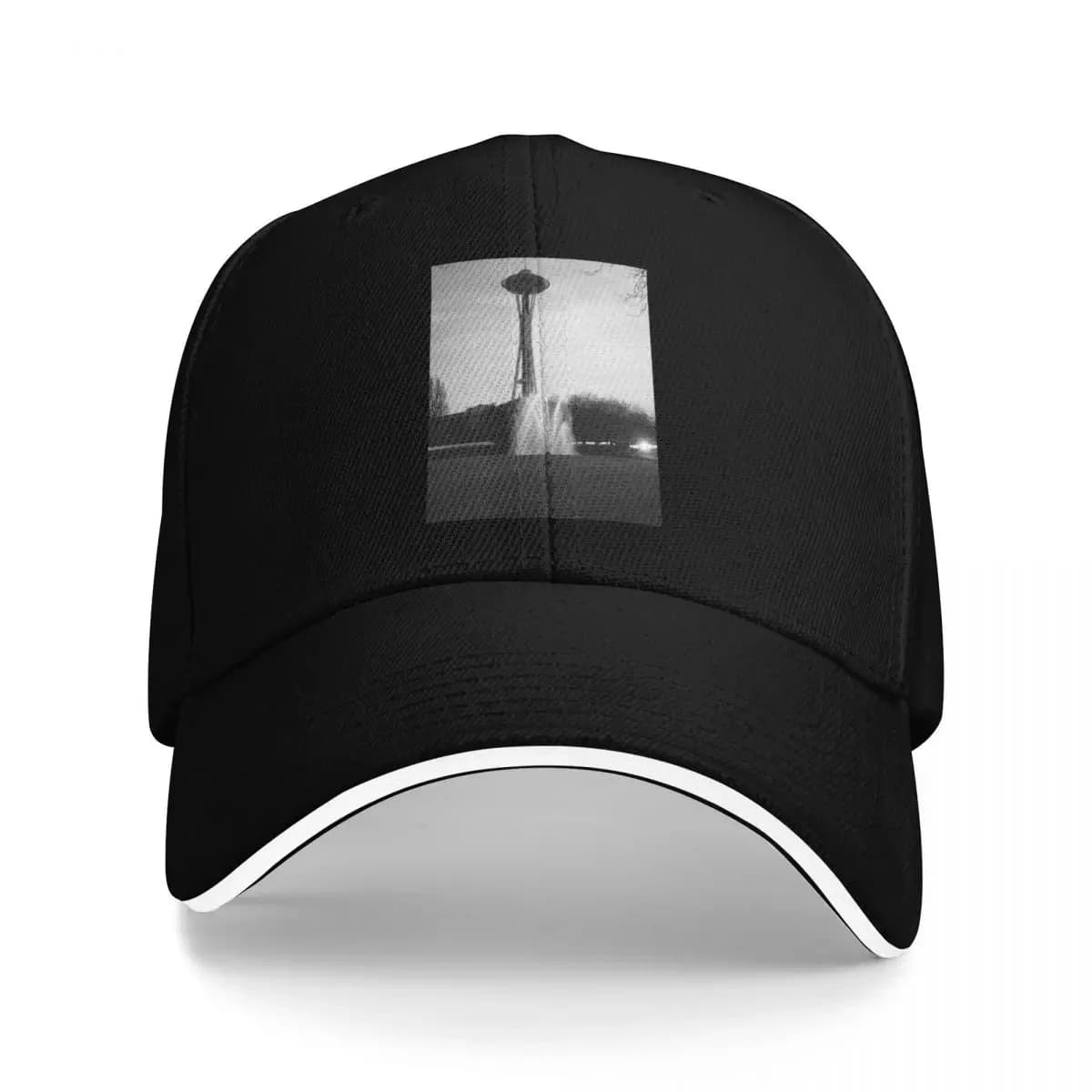 Seattle senza tempo: ago spaziale in berretto da baseball in bianco e nero Cappello da baseball selvaggio Cappello da cavallo Cappello personalizzato Cappellini da uomo Cappellini da donna