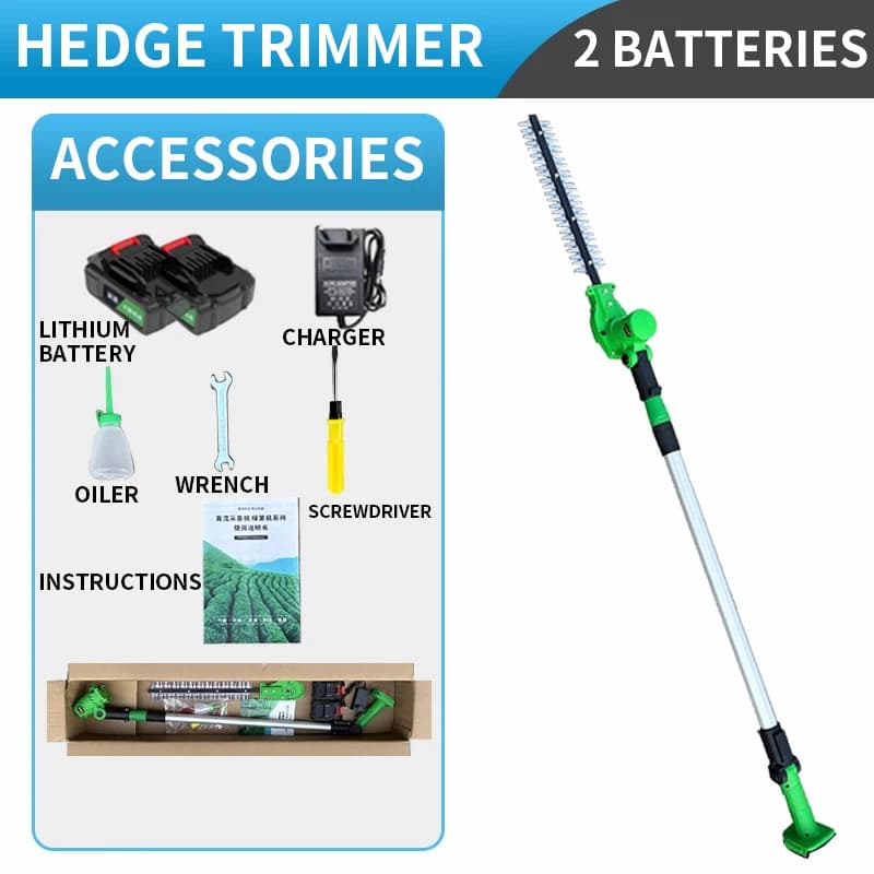 Electric Cutters, Extended Pole Power, Tea Collector, High Grade Rechargeable Telescopic Shears for Landscape, Lithium Powered