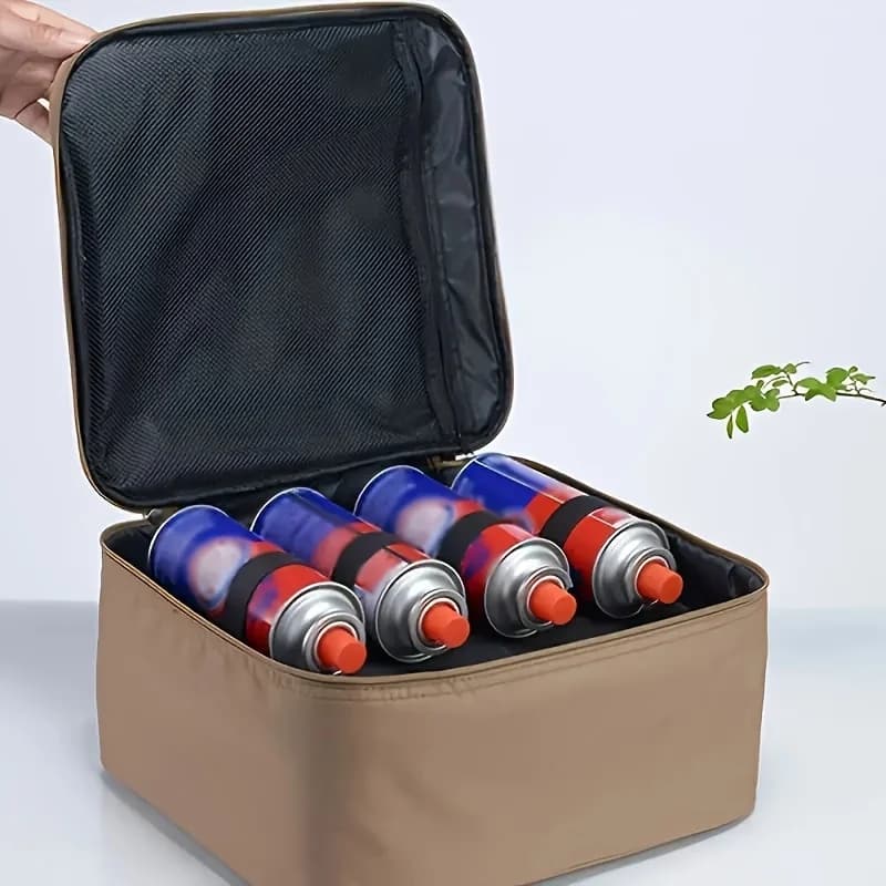 Outdoor camping bag for picnic, cassette, stove, oven tray, gas tank, pots, barbecue, storage box, portable camping bag