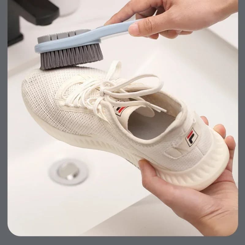 Spazzola per scarpe in gomma multifunzionale a doppia faccia Spazzola morbida per vestiti per maglioni Spazzola per scarpe Spazzola speciale per la cura Strumento per la pulizia dello sporco impermeabile