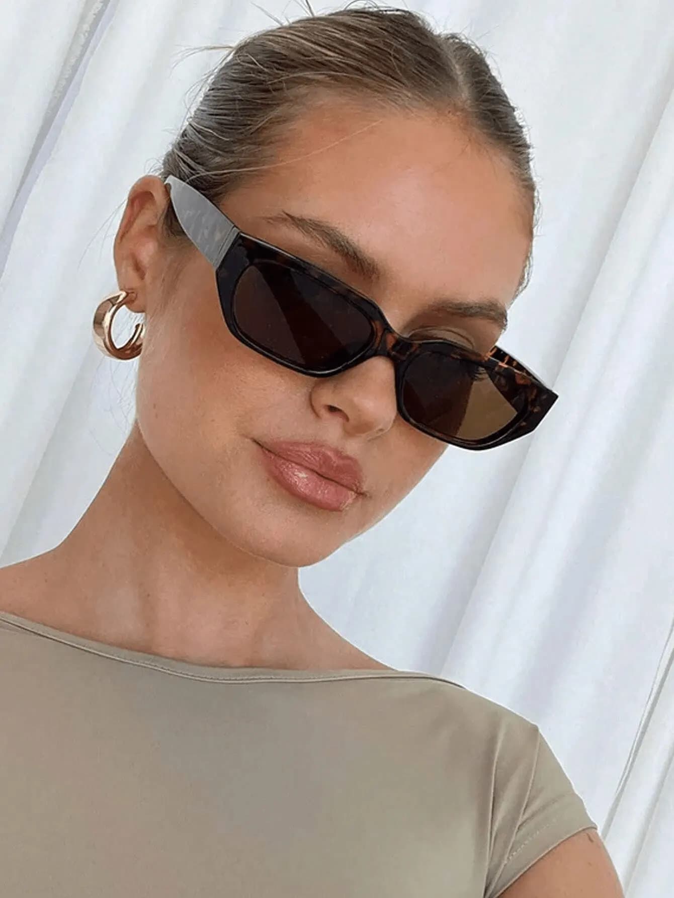 Occhiali Rettangolari alla Moda, Versatili e Raffinati per Fotografia di Strada e Uso Quotidiano, Occhiali da Donna Trendy