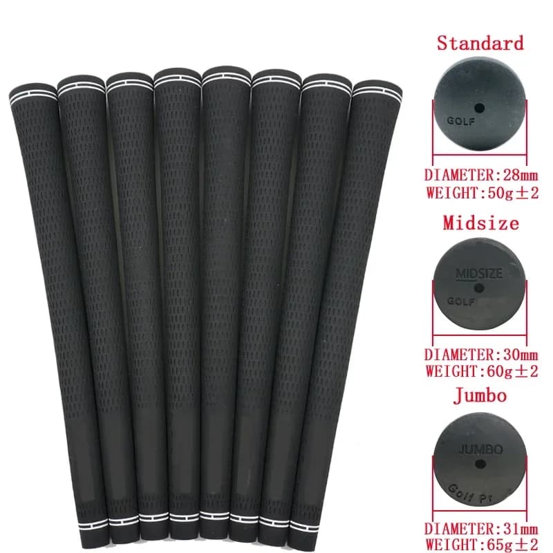 Set di 13 Grip per Mazze da Golf di Alta Qualità, Impugnature in Gomma Standard/Midsize/Jumbo, Antiscivolo per Ferri e Legni