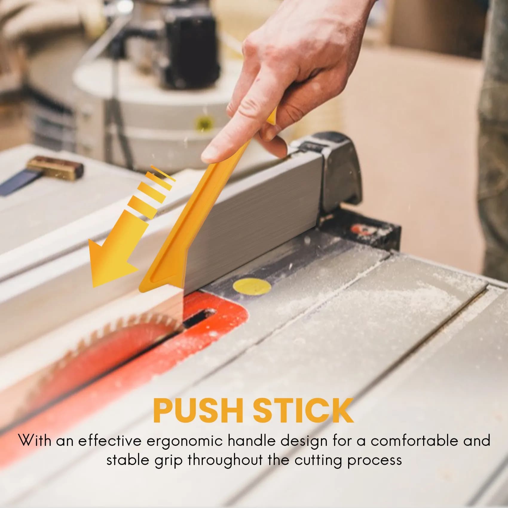 AA83 4 pezzi giuntori stabili sega da tavolo impugnatura push stick set blocco di sicurezza strumento per la lavorazione del legno push stick lavorazione del legno sega per legno spingitore