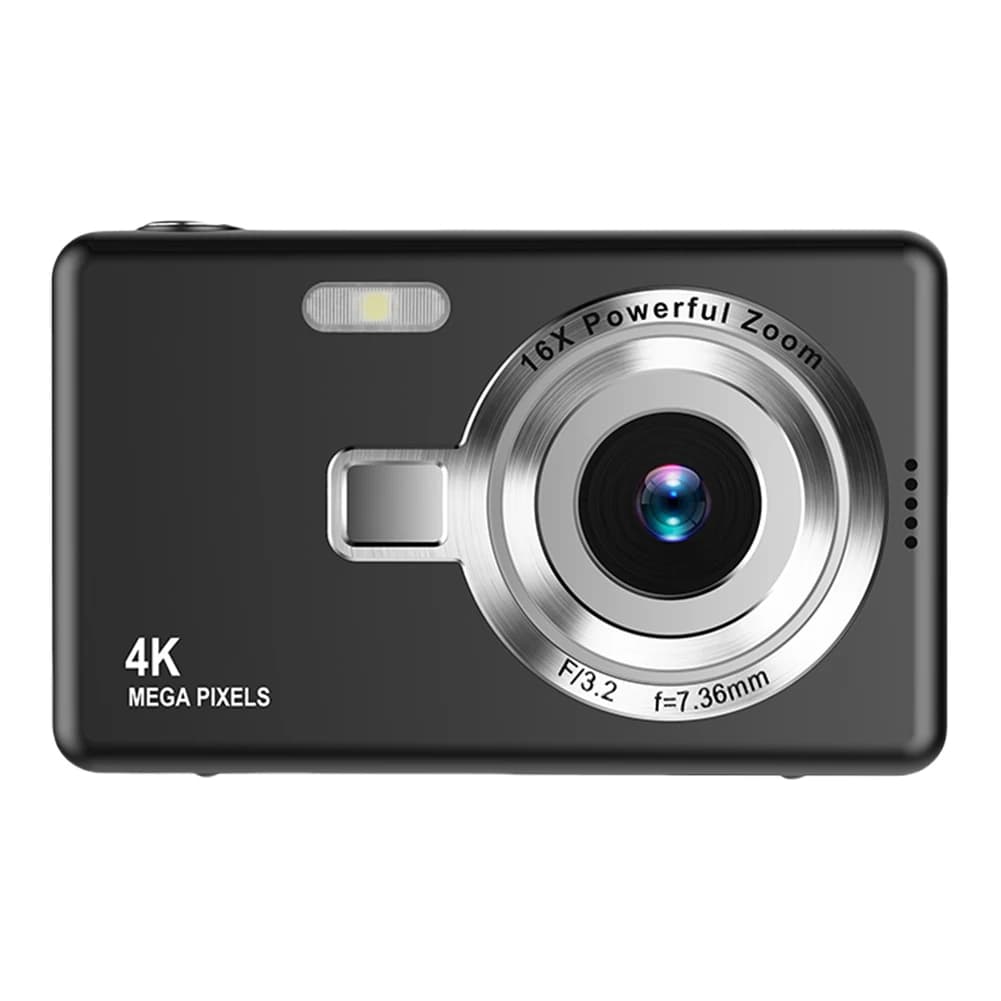 Fotocamera Digitale 4K HD 1080P 96MP con Autofocus, Zoom 16X, Schermo IPS da 2,4 Pollici per Vlogging e Fotografia