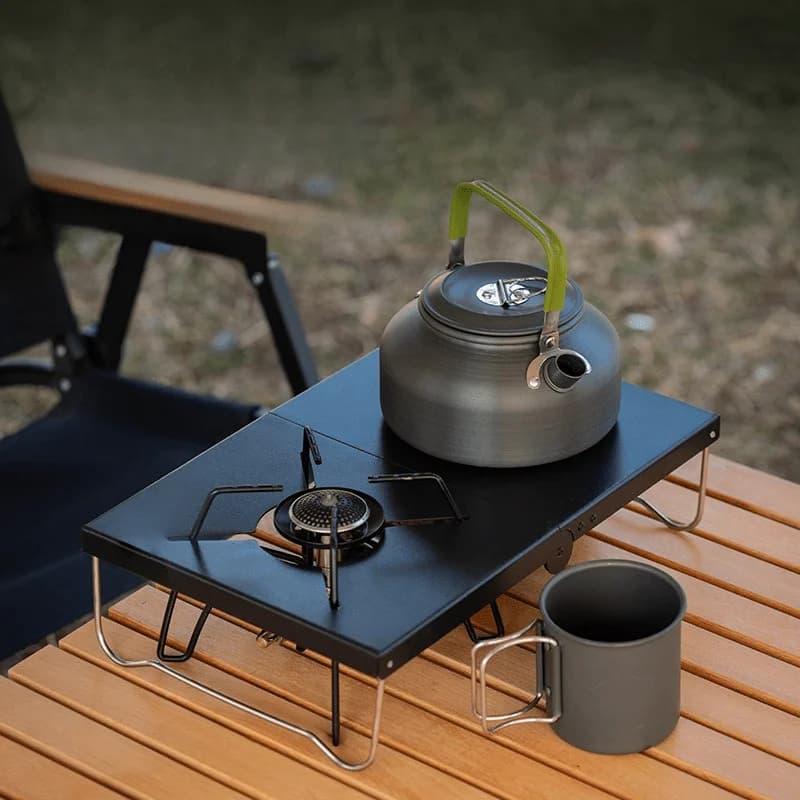Outdoor Foldable Table Portable Picnic Table Thickened Steel Plate Spider Stem Table Insulating Table Camping Equipment
