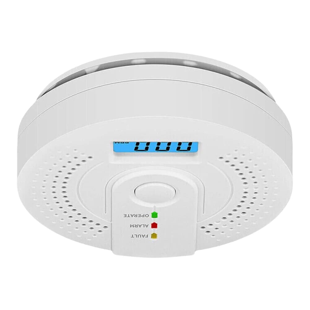 Rilevatore digitale di monossido di carbonio Avviso sonoro Sensore di allarme di avvertimento alimentato a batteria Rilevatore di allarme per monitor di gas CO Uso domestico