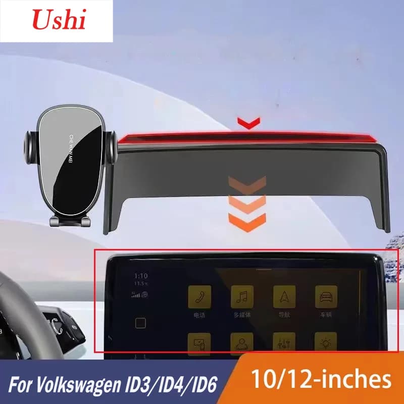 Per Volkswagen ID3/ID4/ID6 2021-2023 Supporto per telefono per schermo per auto da 10/12 pollici Staffa di navigazione mobile