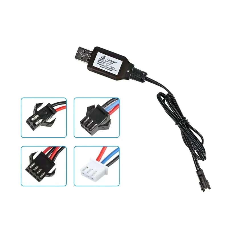 Caricabatterie 7.4V (3.7V X2) SM-2P/3P SM-4P Reverse XH-3P/4P Batteria agli ioni di litio Elettrica RC Giocattoli Auto Barca Carica USB