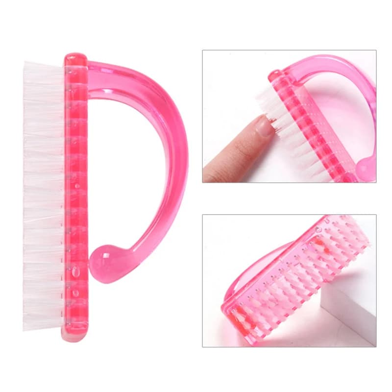 Z. Spazzola per Unghie, Strumento Morbido per Rimuovere la Polvere, Spazzola Rotonda in Plastica per Pulizia e Manicure, Accessorio per la Cura delle Dita, per Salone