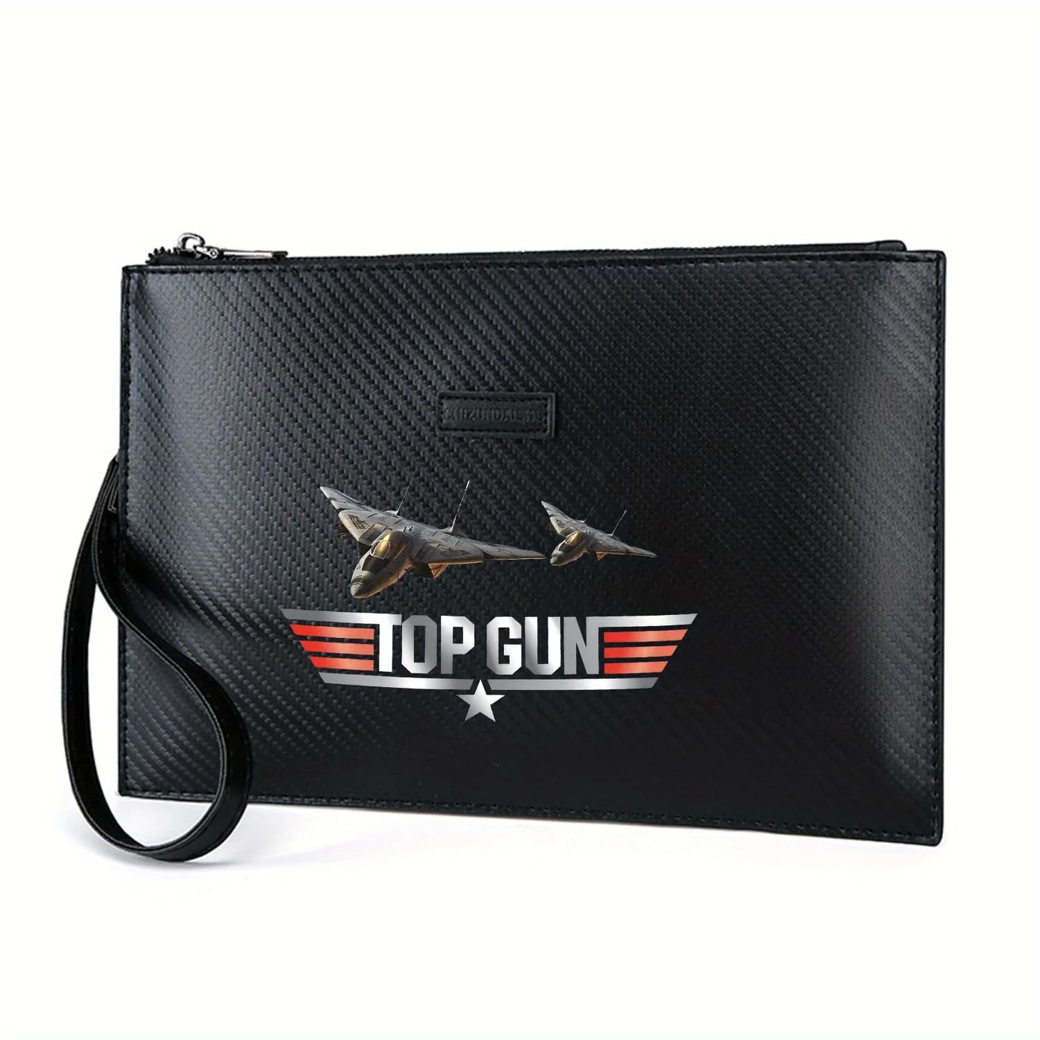 Fighter Jets Fly High Logo Elegante borsa da uomo in PU stampato Alla moda e pratica per il trasporto quotidiano