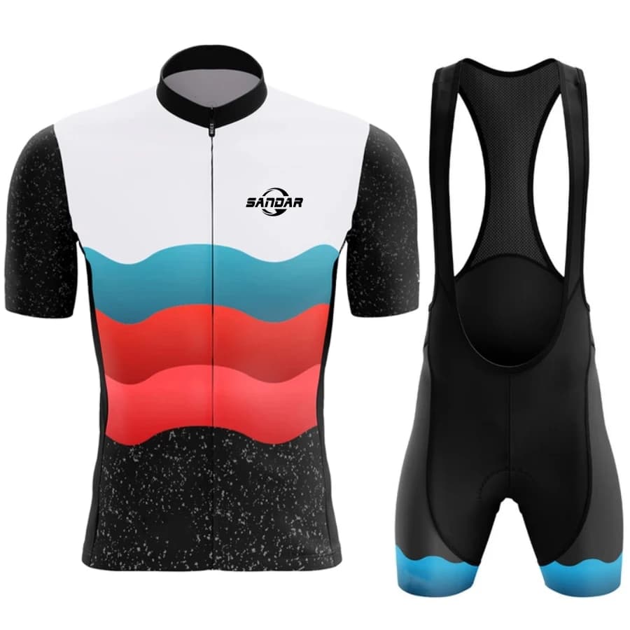 New 2025 Summer Cycling Short Sleeved Short Sleeved Set Breathable 19D Gel Pad Men's Clothing Shorts with Bretelles Maillot Cycling Bicycle Mesh