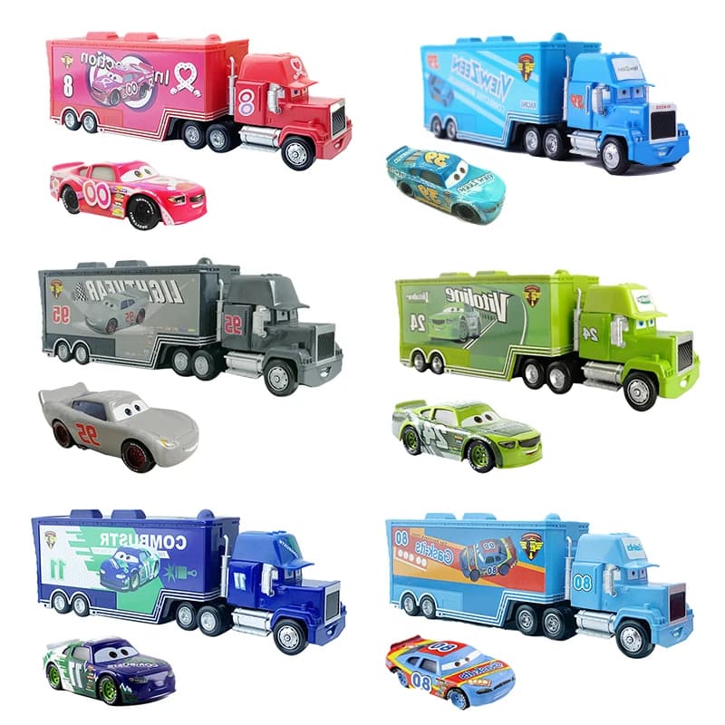 Disney Pixar Cars 3 Toy Francesco Lightning Mcqueen Mack Truck Car Rescue Collection Original alloy car model 1 2 baby gift