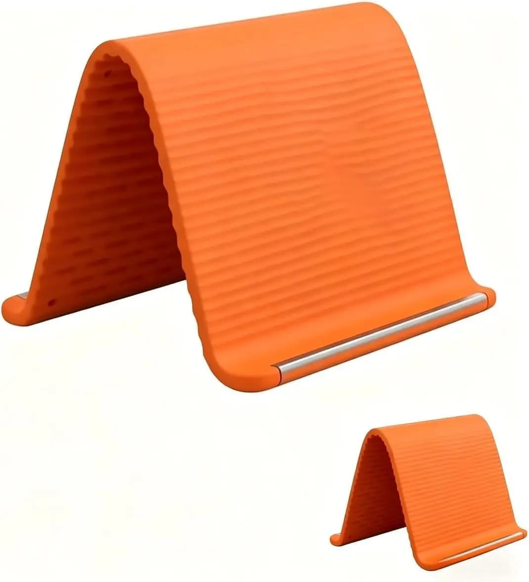 Supporto per telefono portatile pieghevole in silicone, supporto per telefono in alluminio con silicone flessibile, per telefono, tablet, laptop