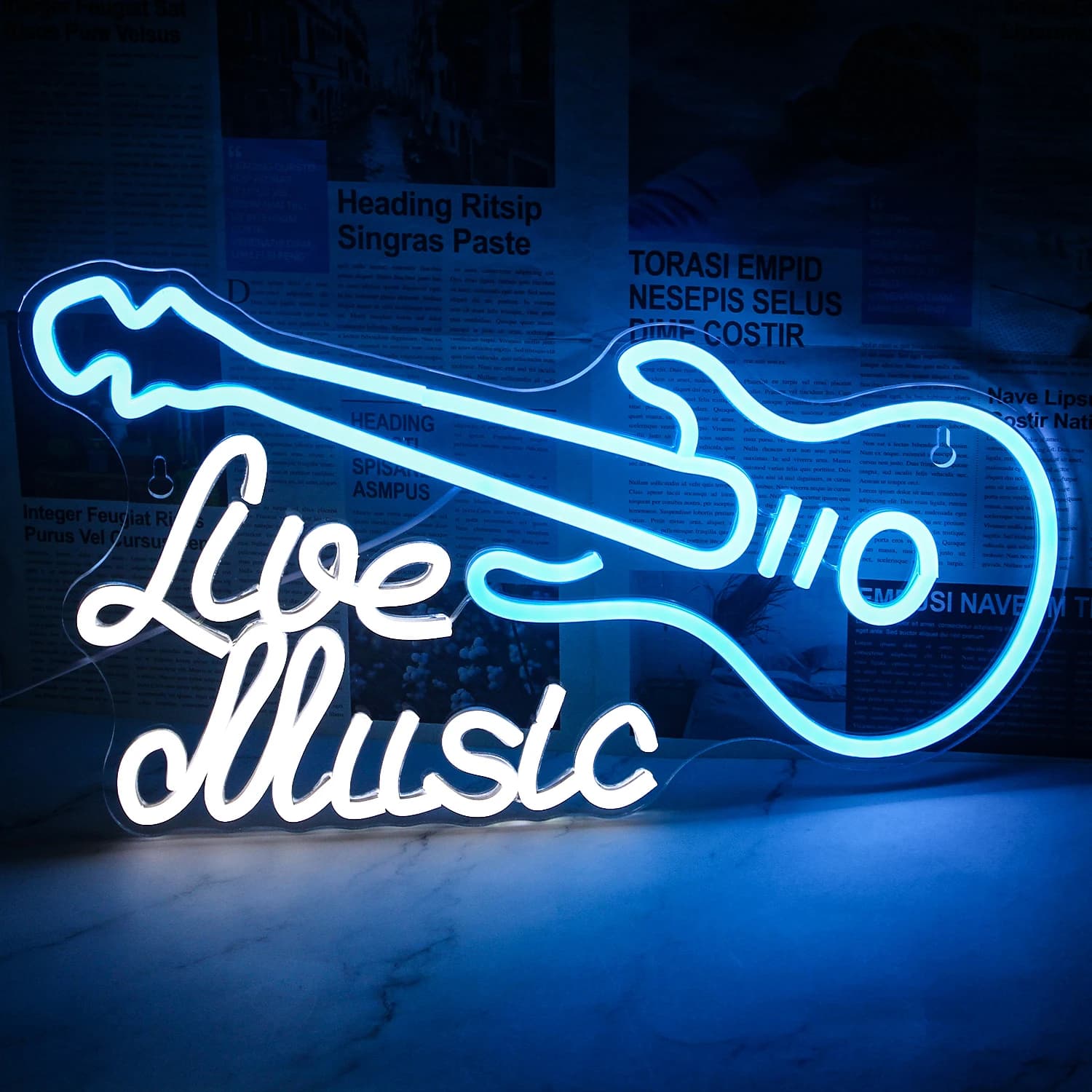 Chitarra Musica Insegna al neon USB Led Light Up Sign Art Guitar Shop Decor Studio Club Room Decorazione da parete per camera da letto Regalo per gli amanti della musica